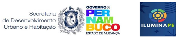 Logo ILUMINA PE, SEDUH e Governo de Pernambuco